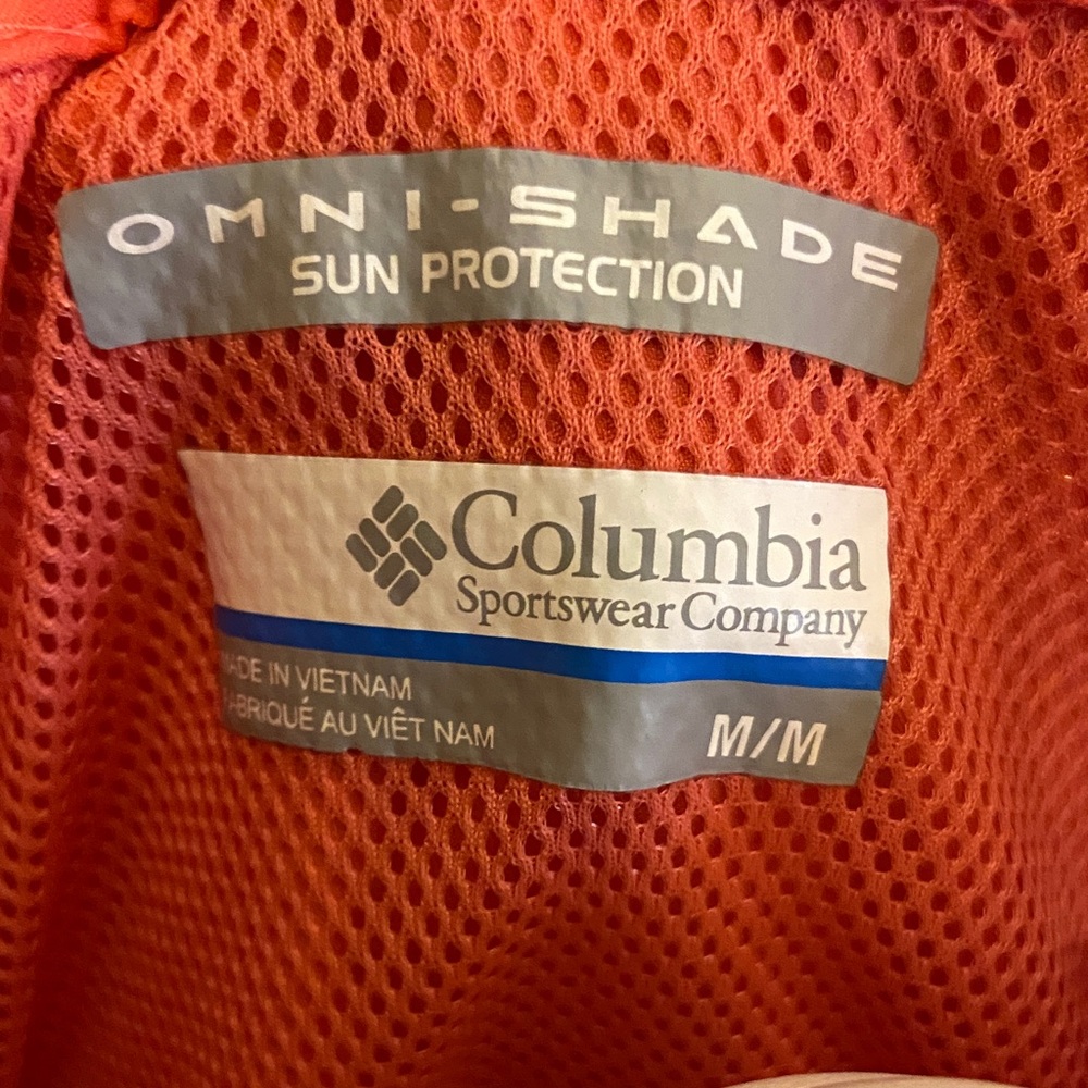 Columbia Women's Sleeveless Button-Down Shirt - Bright Orange - Picture 3 of 7